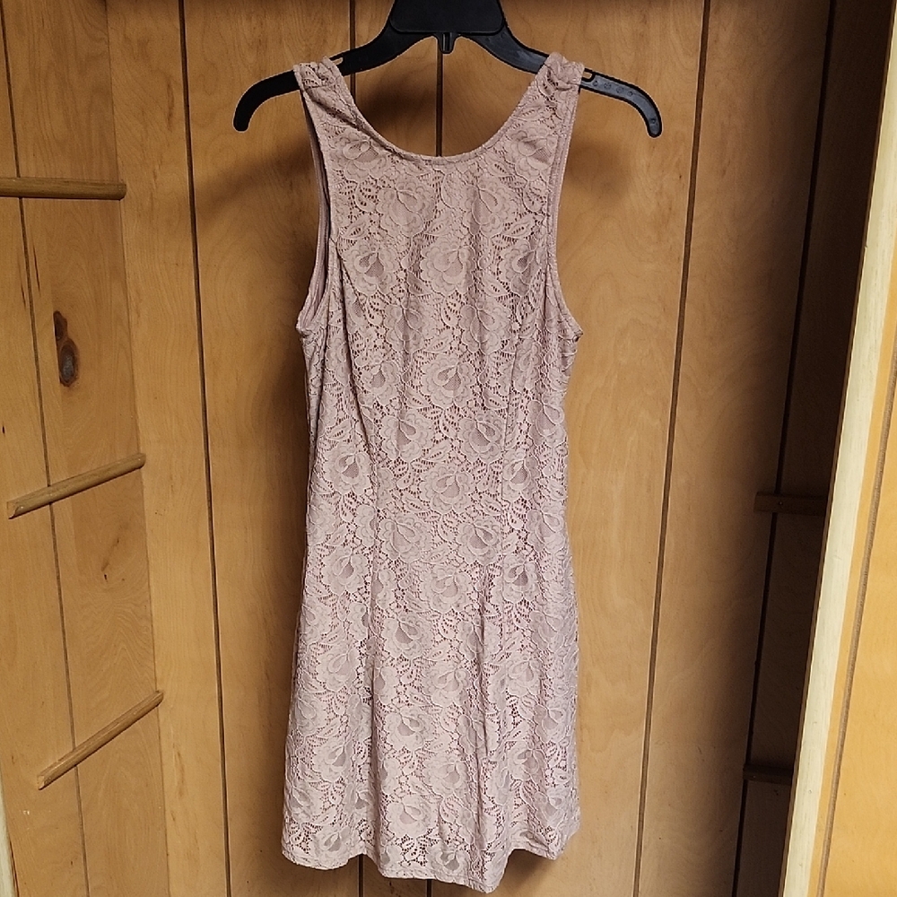 Speechless Backless Lace Dress - Cream